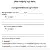 Example Consignment Stock Agreement